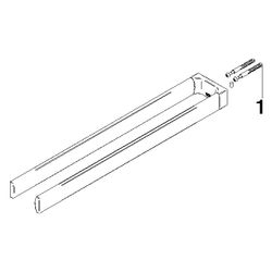 Dornbracht Handtuchhalter 2-teilig, starr, Ausladung 451mm, Chrom gebürstet... DORNBRACHT-83210976-93 4099477273389 (Abb. 1)