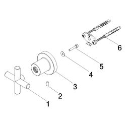 Dornbracht Haken Tara für Wandmontage, Ausladung 64mm, Champagne gebürstet... DORNBRACHT-83251892-46 4099477140902 (Abb. 1)
