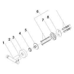 Dornbracht Haken 2-teilig, Ausladung 55mm, Chrom... DORNBRACHT-83256979-00 4029011421990 (Abb. 1)