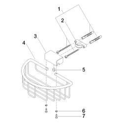 Dornbracht Duschkorb für Wandmontage Breite 200mm Höhe 70mm Ausladung 115mm, Me... DORNBRACHT-83290970-28 4029011901485 (Abb. 1)
