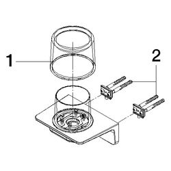 Dornbracht Lotionspender Kristallglas matt Stichmaß 90mm 140x130x103mm, Chrom... DORNBRACHT-83430976-00 4099477243634 (Abb. 1)