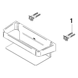 Dornbracht Ablage Breite 303mm Ausladung 122mm, Platin gebürstet, 83433976-06... DORNBRACHT-83433976-06 4099477272818 (Abb. 1)