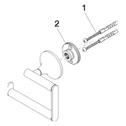 Dornbracht Papierrollenhalter Vaia ohne Deckel, Ausladung 63mm, Dark Platinum g... DORNBRACHT-83500809-99 4029011911910 (Abb. 1)
