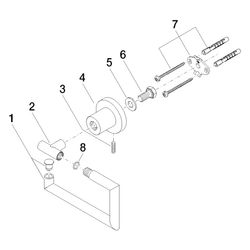Dornbracht Papierrollenhalter Tara ohne Deckel, Ausladung 72mm, Schwarz matt... DORNBRACHT-83500892-33 4029011516016 (Abb. 1)