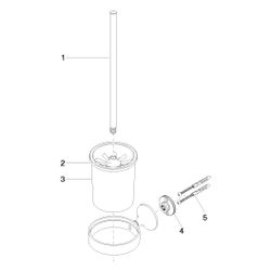 Dornbracht Toiletten-Bürstengarnitur Vaia Wandmodell, Ausladung 158mm, Kristall... DORNBRACHT-83900809-28 4029011901713 (Abb. 1)