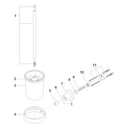 Dornbracht Toiletten-Bürstengarnitur Tara Wandmodell, Ausladung 180mm, Kristall... DORNBRACHT-83900892-08 4029011516535 (Abb. 1)