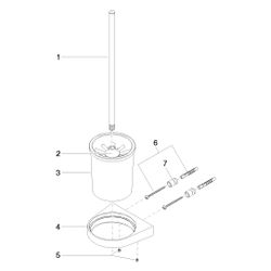 Dornbracht Toiletten-Bürstengarnitur Wandmodell Kristallglas 126x415x120mm, Chr... DORNBRACHT-83900970-00 4029011729133 (Abb. 1)