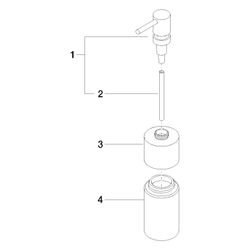 Dornbracht Spender Standmodell Kristallglas matt 250ml 60x200x59mm, Chrom... DORNBRACHT-84435970-00 4029011777394 (Abb. 1)