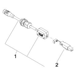 Dornbracht Stecker für Funktionsteil, mit Verschraubung 8polig mit 25m Kabel,... DORNBRACHT-9010010120090 4029011656156 (Abb. 1)