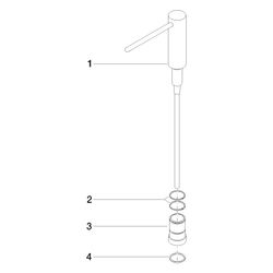 Dornbracht Spender Kopf komplett, Einbauvariante ohne Rosette, Chrom, 901010... DORNBRACHT-90101053900-00 4029011782695 (Abb. 1)