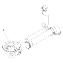 Dornbracht Ablaufgarnitur, 9011012100090... DORNBRACHT-9011012100090 4029011820779 (Abb. 1)