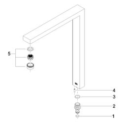 Dornbracht Auslauf Ersatzteile 90110618807 336x272x36mm 4,54 l/min... DORNBRACHT-90110618807-06 4029011662553 (Abb. 1)