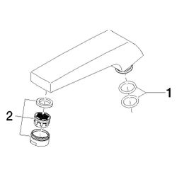 Dornbracht Auslauf, 170x65x42mm, 5,7l/min, Platin gebürstet, 90119103103-06... DORNBRACHT-90119103103-06 4029011662683 (Abb. 1)
