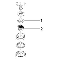 Dornbracht Luftsprudler Kopfstück, 26x32mm, 8l/min, Platin gebürstet, 901208... DORNBRACHT-90120802000-06 4029011655173 (Abb. 1)