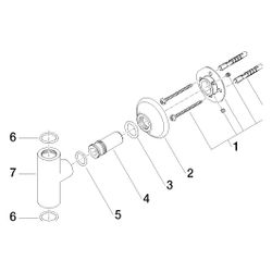 Dornbracht Befestigung T-Stück, 135x150x85mm, Dark Platinum gebürstet, 90171... DORNBRACHT-90171103300-99 4029011808258 (Abb. 1)