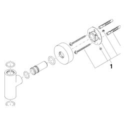 Dornbracht Befestigung für Brausestand, Chrom, 90171103301-00... DORNBRACHT-90171103301-00 4029011403439 (Abb. 1)