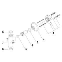 Dornbracht Halter für Brause Stand Ersatzteile 90171103400 70x80x81mm chrom... DORNBRACHT-90171103400-00 4029011403453 (Abb. 1)