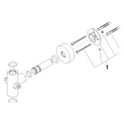 Dornbracht Halter für Brause Stand Ersatzteile 90171103800 chrom... DORNBRACHT-90171103800-00 4029011399466 (Abb. 1)