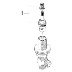 Dornbracht Seitenventil-Keramikoberteil, 1/2" verlängert 15mm, 9017110400290... DORNBRACHT-9017110400290 4029011416798 (Abb. 1)