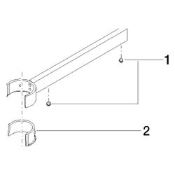 Dornbracht Halter Brausearm, 150x225x90mm, Chrom, 90172004500-00... DORNBRACHT-90172004500-00 4029011824050 (Abb. 1)