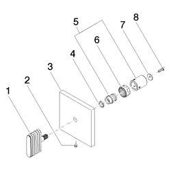 Dornbracht Griff für Zwei-/Drei-Wegeumstellung, oval Welle 80x80x40mm, Chrom... DORNBRACHT-90207005500-00 4029011706417 (Abb. 1)