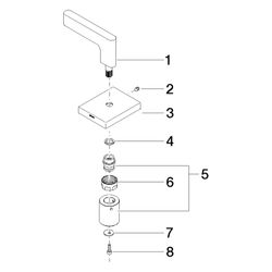 Dornbracht Waschtisch-Griff für Hot Hebel, 60x47,5x40mm, Messing gebürstet, ... DORNBRACHT-90207005702-28 4029011954283 (Abb. 1)