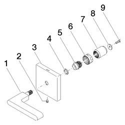 Dornbracht Griff für Unterputz Wand, 60x60x40mm, Platin gebürstet, 902070057... DORNBRACHT-90207005704-06 4029011719684 (Abb. 1)