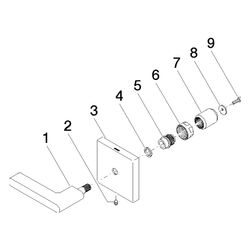 Dornbracht Griff für Unterputz-Wandarmatur Hot Hebel, 60x60x40mm, Chrom, 902... DORNBRACHT-90207005705-00 4029011719813 (Abb. 1)