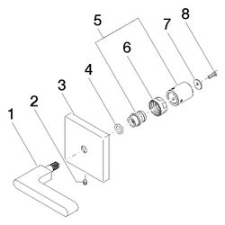 Dornbracht Griff für Unterputz Wand, 60x60x40mm, Messing gebürstet, 90207005... DORNBRACHT-90207005706-28 4029011954320 (Abb. 1)