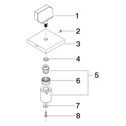 Dornbracht Zubehör, Platin gebürstet, 90207006292-06... DORNBRACHT-90207006292-06 4029011941894 (Abb. 1)