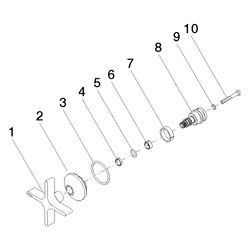 Dornbracht Griff für Brause und Wanne Wand, 71x63mm, Platin gebürstet, 90208... DORNBRACHT-90208001001-06 4029011747618 (Abb. 1)