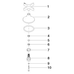 Dornbracht Griff für Seitenventil, 71x63mm, Chrom, 90208001100-00... DORNBRACHT-90208001100-00 4029011748820 (Abb. 1)