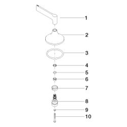 Dornbracht Griff für Seitenventil für Hot Hebel, 113x68x60mm, Platin, 902080... DORNBRACHT-90208001300-08 4029011905568 (Abb. 1)