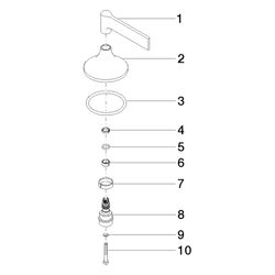 Dornbracht Griff für Unterputzventil, 113x68x60mm, Platin gebürstet, 9020800... DORNBRACHT-90208001500-06 4029011748691 (Abb. 1)