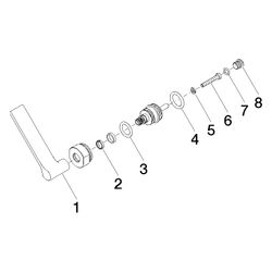 Dornbracht Umstellung Griff, 135x130x80mm, Platin gebürstet, 90208001502-06... DORNBRACHT-90208001502-06 4029011747793 (Abb. 1)