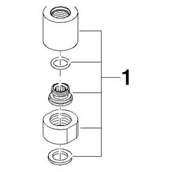 Dornbracht Nippel für Standbrause, Chrom, 90240308600-00... DORNBRACHT-90240308600-00 4029011401398 (Abb. 1)