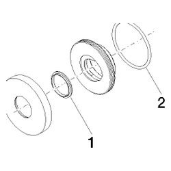 Dornbracht Rosette für Potfiller, 70x10mm, Platin gebürstet, 90278703900-06... DORNBRACHT-90278703900-06 4029011829765 (Abb. 1)