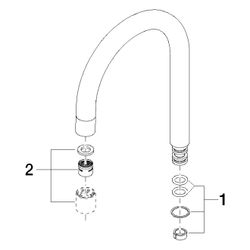 Dornbracht Auslauf, 135mm, Platin gebürstet, 90282206100-06... DORNBRACHT-90282206100-06 4029011479830 (Abb. 1)