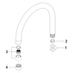 Dornbracht Auslauf, 231x250x30mm, 27-30l/min, Platin gebürstet, 90282206300-... DORNBRACHT-90282206300-06 4029011683572 (Abb. 1)