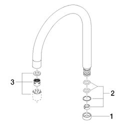 Dornbracht Auslauf Ersatzteile 90282206600 165mm platin... DORNBRACHT-90282206600-08 4029011490026 (Abb. 1)