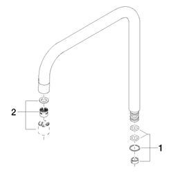 Dornbracht Auslauf Ersatzteile 90282212900 26,5x269x261mm chrom... DORNBRACHT-90282212900-00 4029011426841 (Abb. 1)