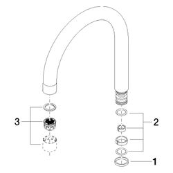 Dornbracht Auslauf, 23x172mm, 7l/min, Platin gebürstet, 90282216202-06... DORNBRACHT-90282216202-06 4029011695537 (Abb. 1)