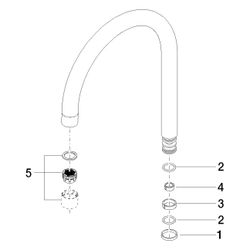 Dornbracht Auslauf 200mm, 5,7l/min, Platin, 90282220403-08... DORNBRACHT-90282220403-08 4029011906718 (Abb. 1)