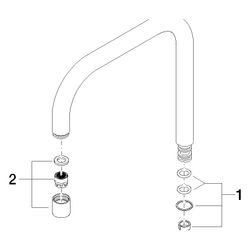 Dornbracht Auslauf eckig, 200mm, 8,33l/min, Chrom, 90282220801-00... DORNBRACHT-90282220801-00 4029011514319 (Abb. 1)