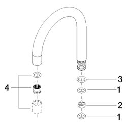Dornbracht Auslauf, eckig, 120mm, 7l/min, Chrom, 90282221000-00... DORNBRACHT-90282221000-00 4029011560132 (Abb. 1)