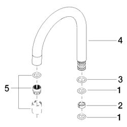 Dornbracht Auslauf für Profi-Garnituren, 5,68l/min, Chrom, 90282221002-00... DORNBRACHT-90282221002-00 4029011661686 (Abb. 1)