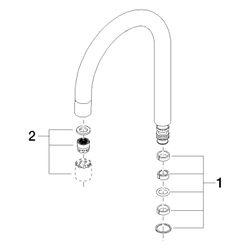 Dornbracht Auslauf, 7l/min 135mm, Chrom gebürstet, 90282221701-93... DORNBRACHT-90282221701-93 4029011946479 (Abb. 1)