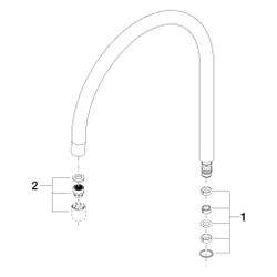 Dornbracht Auslauf Ersatzteile 90282222401 260mm 7 l/min chrom... DORNBRACHT-90282222401-00 4029011555145 (Abb. 1)