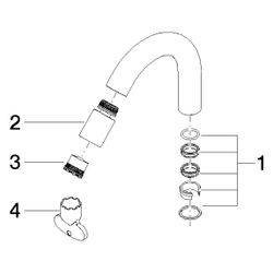 Dornbracht Auslauf, 85mm, 5,7l/min, Platin, 90282231400-08... DORNBRACHT-90282231400-08 4029011934650 (Abb. 1)