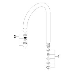 Dornbracht Auslauf, 165mm 7l/min, Chrom, 90282231900-00... DORNBRACHT-90282231900-00 4029011752872 (Abb. 1)